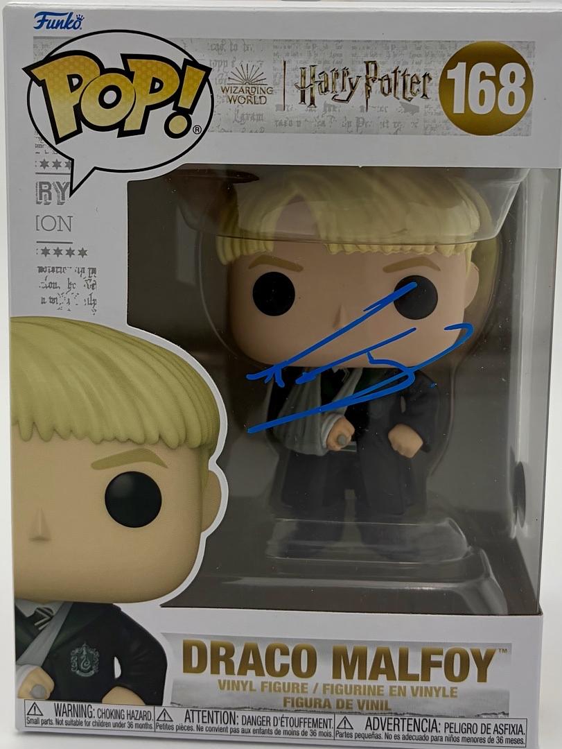 Tom Felton Signed Funko Pop #168 Draco Malfoy (Harry Potter) - Beckett COA